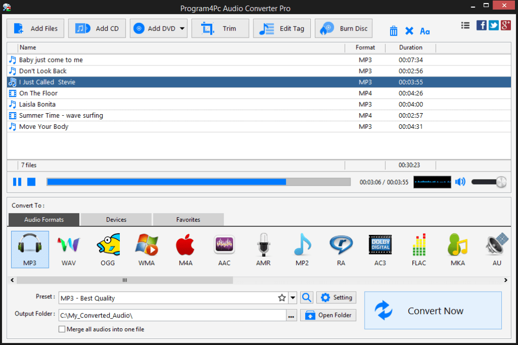 How to convert video file into audio