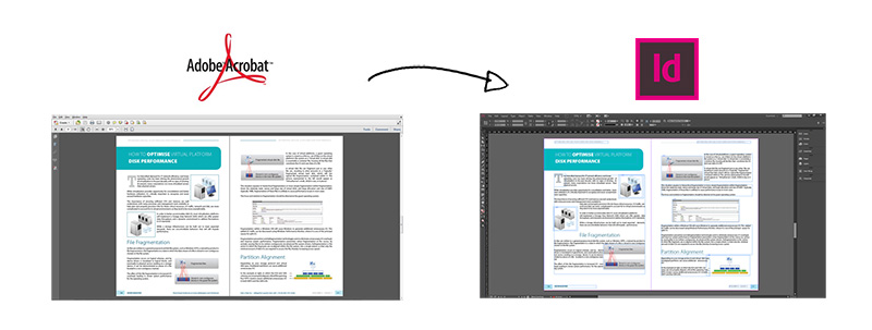 How to convert a pdf into an indesign file